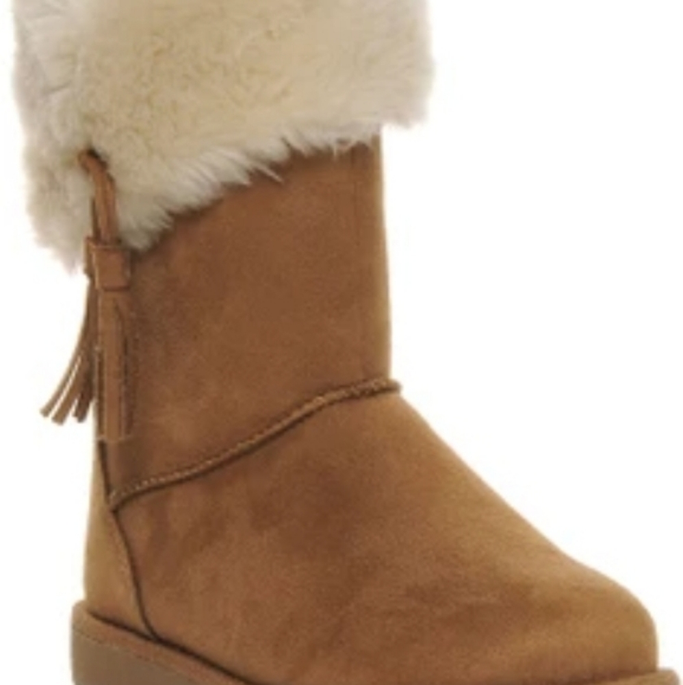 GIRLS' MAKALU BIG KID ICELAND TAN SUEDE WINTER BOOTS SIZE 4 !!!!๐ข โค ๐๐๐๐ - Picture 3 of 14